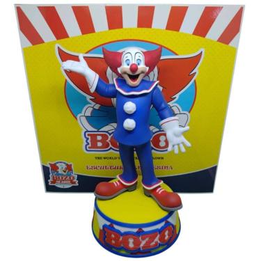 Imagem de Estatua Colecionavel Palhaço Bozo 25cm Oficial Splash Toys Licenciada