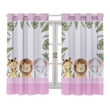 Imagem de Cortina Estampada Quarto Infantil Safari 200X150 - Top Casaa