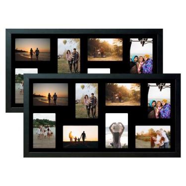 Imagem de Kit 2 Multifoto Porta Retrato de Parede 30x60 16 Fotos 10x15 - SHD Sol