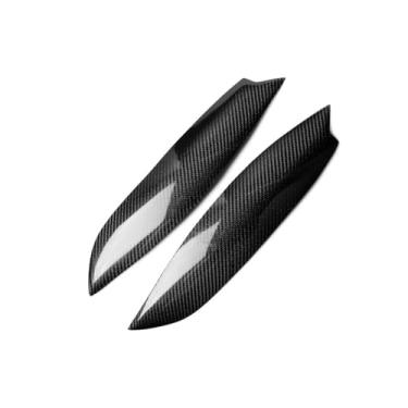 Imagem de 2 peças de acabamento de sobrancelha para farol dianteiro de fibra de carbono real para carro compatível com Volkswagen Golf 5 MK5 Sagitar 2006-2011 A,B Modelo(Black B)