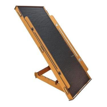 Imagem de Rampa Pet 80cm Antiderrapante Com Regulador de Altura 4 Nivel Resistente Prático Para Cachorros