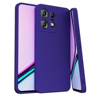 Imagem de Capa Compatível Com Motorola Edge 50 Pro Silicone Aveludada Premium (ROXO)