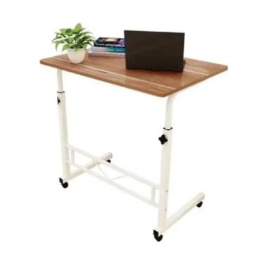 Imagem de Mesa com rodinhas para notebook bancada multiuso para casa estudos hom