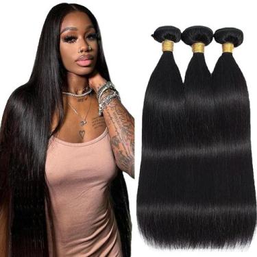 Imagem de Pacotes de cabelo YOUNGHANN Brazilian Virgin Straight 60cm 100g