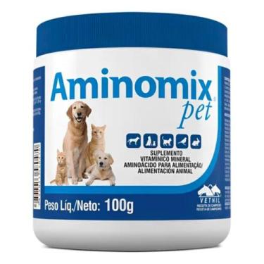 Imagem de Aminomix Pet 100g  Vetnil - Suplemento Vitamínico Alimentar Completo p