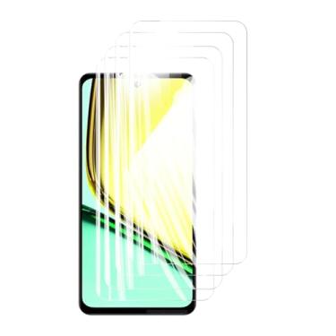 Imagem de 4 protetores de tela para Realme 12 Lite, 6,72" de vidro temperado, cristal 9H, capa antirriscos de alumínio resistente a impressões digitais (HD)