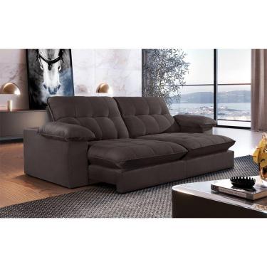 Imagem de Sofá Retrátil Juiz De Fora 2,30m 4 Lugares Molas Ensac. Txr Marrom