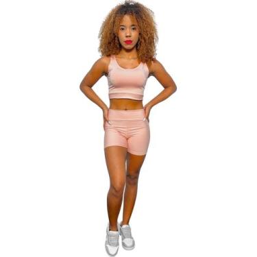 Imagem de Short Academia Fitness Feminino Curto Cintura Alta Suplex Alta Bella N