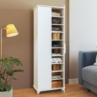 Imagem de Armário 2 Portas com Rodízios BMU97 BRV Móveis, Branco