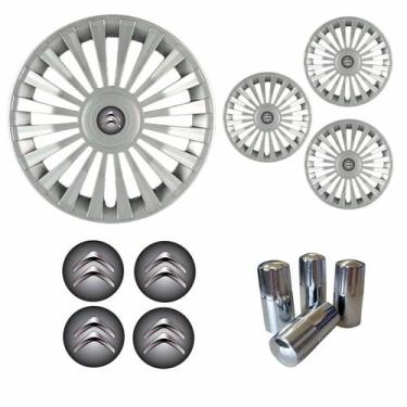 Imagem de Jogo Calota Aro 13 Europa Premium Citroen + Emblema Resinado + Tampa V