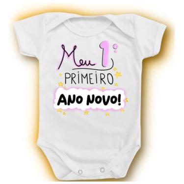 Imagem de Body Para Bebê Primeiro 1 Ano Novo Rosa Azul Menina Menina - Borizinho