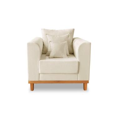 Imagem de Poltrona Viena Beny Suede Bege