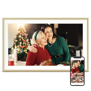 Imagem de Pastigio Digital Picture Frame, Frameo 15.6 inch Large Digital Photo Frame Wifi, 32GB Capacity, 1920*1080 IPS FHD Touch Screen, Electronic Album Slideshow, Tabletop&Wall-Mounted, Gifts for