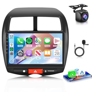 Imagem de Rimoody Som Automotivo 8Core 4G+ 64G Para Mitsubishi Outlander Sport Radio 2011-2017, Asx 2013-2015, Rvr Android Carplay Auto Tela Sensível Ao Toque De 10" Gps Wi-Fi Eq