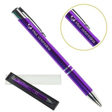 Imagem de Caneta Personalizada Cursos Metal Profissional Coloridas Med. Veteriná