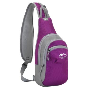 Imagem de Bolsa crossbody para mulheres, bolsa de peito casual simples Bolsa crossbody leve com zíper Bolsa portátil para esportes Bolsas ocidentais para mulheres Bolsa de ombro