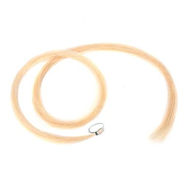 Imagem de RiToEasysports Conjunto de Cabelo de de Violino Branco Cru - Cabelo de Garanhão Mongol - Excelentes Propriedades de Aderência Substituição Ideal para Seu Antigo para Acessórios de Violino