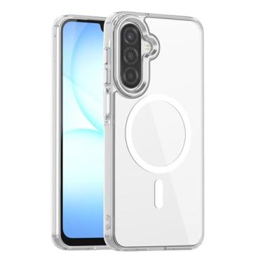 Imagem de Lunivop Capa rígida para Samsung Galaxy A17 5G [compatível com Magsafe] Capa magnética resistente a amarelamento transparente para A 17 17 17.0 cm 2025 Rugged Best Phone Cases Clear