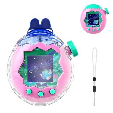 Imagem de Case for Tamagotchi Paradise – PC Protective Hard Shell with Cute Cartoon Cover & Detachable Lanyard,Durable Protective Housing for Tamagotchi Paradise Virtual Pet Machine[Blue Ears]