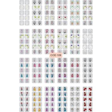 Imagem de 240 Adesivos de Unhas Decoradas Artesanal 3D revenda - Paty Adesivos, 