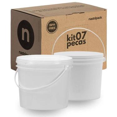 Imagem de Balde 1.8L Ideal Para Armazenar Grãos 7 Pçs