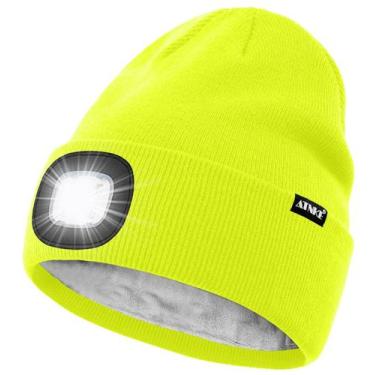Imagem de Gorro iluminado por LED ATNKE USB recarregável 4 LED