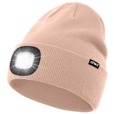 Imagem de Gorro iluminado por LED ATNKE USB recarregável 4 LED