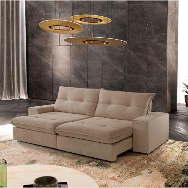 Imagem de Sofá Athenas Veludo 02 Módulos 120 Cm B25cm Meu Sofá Online B002 Veludo Capuccino