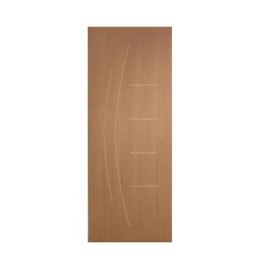 Imagem de Porta De Giro Frisada P- Verniz 210x80 F08 Smile Caixilho De Porta Medida 12