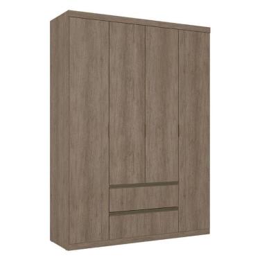 Imagem de Guarda Roupa Solteiro Nobre 4 Portas Rustic Acetinado - Thb