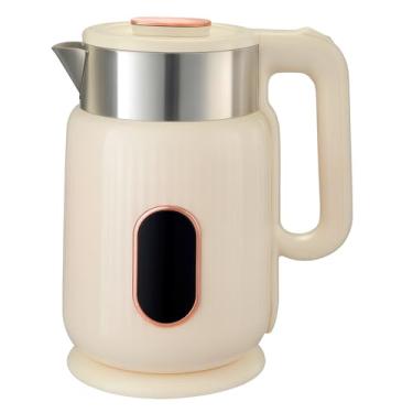 Imagem de Chaleira Elétrica 2L, Aço Inoxidável Escovado, Desligamento Automático, Prata e Preto, 1500W, Base Removível, para Água Quente, Chá e Café