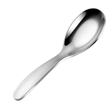 Imagem de Domary Colher Infantil de Aço Inoxidável 316, Colher de Sobremesa Segura e Não Fofa para Bebês, Colheres Pequenas Com Cabeça Especial Adequado para Sobremesas de Mel, Sorvete,