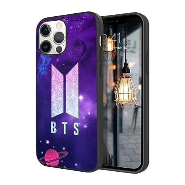Imagem de WWDIYHOUSE Capa compatível com iPhone 12 iPhone 12 Pro, design exclusivo legal TPU macio à prova de choque para homens/mulheres/meninas/meninos (Fashion-BTS-9)
