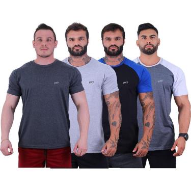 Imagem de Kit 4 Camiseta Tradicional Masculina MXD Concei Grife Básico Cor:;Tamanho:G;Gênero:Masc...
