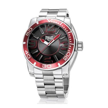Imagem de Relógio Pulso Everlast Masculino Aço Calendário E539-Masculino