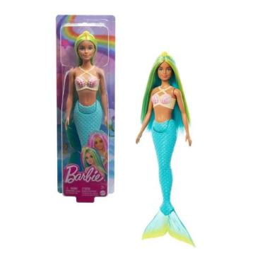 Imagem de Boneca Barbie Fantasia Sereia Com Cabelo Colorido - Original Mattel, V
