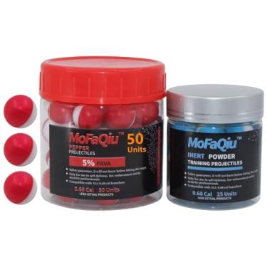 Imagem de Bolas de pimenta PAVA 68 Cal 5%, pó ultrafino nanômetro, raio de difusão aumentado em 80%, design especial de ranhura de fratura, soldagem sem costura com espelho a laser, compatível com todos os