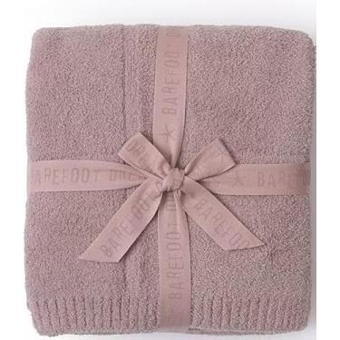 Imagem de Barefoot Dreams Cobertor xadrez tonal de algodão CozyChic, 137 x 183 cm (salgueiro)