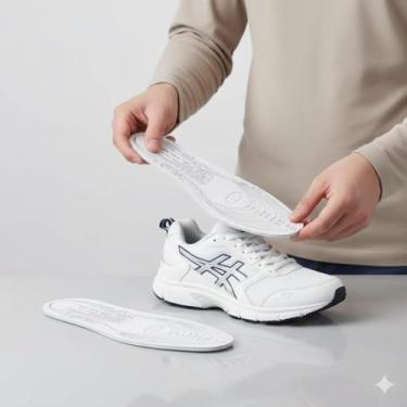 Imagem de Palmilha Ortopédica Espuma de Memória Confortável – Tamanho Ajustável, Unissex, Alívio de Dores e Amortecimento Para Caminhada, Trabalho e Esportes