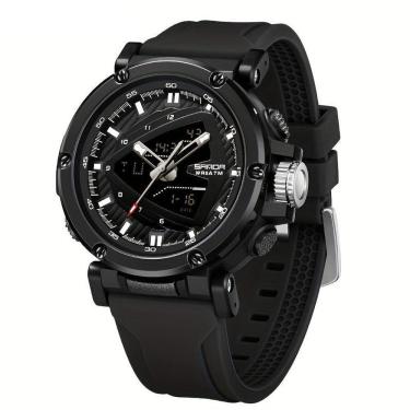 Imagem de Relógio, Resistente à água 50m, Cronômetro, Relógio Despertador Preto