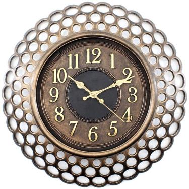 Imagem de Relógio De Parede 40cm Decorativo Vintage Retrô 3d Vazado