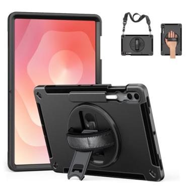 Imagem de Miesherk Capa para Galaxy Tab S11 Ultra: capa à prova de choque de grau militar com alça de mão/ombro - suporte para caneta S - suporte giratório para Samsung Galaxy S11 Ultra 14,6 polegadas 5G 2025
