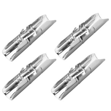 Imagem de LQ Industrial 4 peças para tratamentos de janela, conector romano, haste telescópica de aço inoxidável 25 x 110 mm