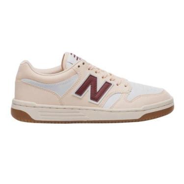 Imagem de Tenis new balance 480 low unissex, 37, Rosa, Branco