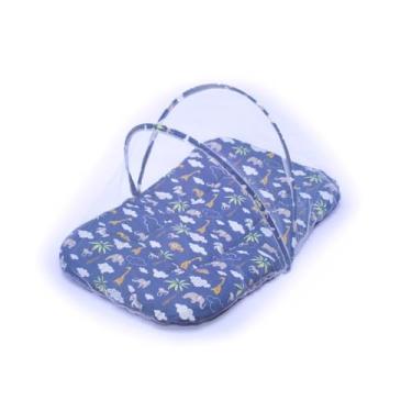 Imagem de Berço Portátil Ninho redutor Com Mosquiteiro Preço De Atacado, enxoval, bebê(safari azul)