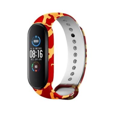 Imagem de XLCZMYL Pulseira camuflada para Mi Band 7 6 5 4 3 para Xiaomi Mi Band 5 4 pulseira de silicone para pulseira 7 6 3 pulseira de substituição, 15, para Xiaomi Mi Band 7