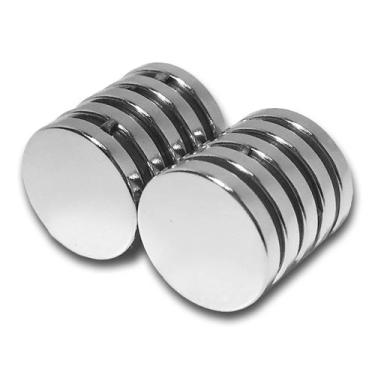 Imagem de Imã de Neodímio 12,5mm x 2mm - kit com 10 peças - Fácil Negócio Import