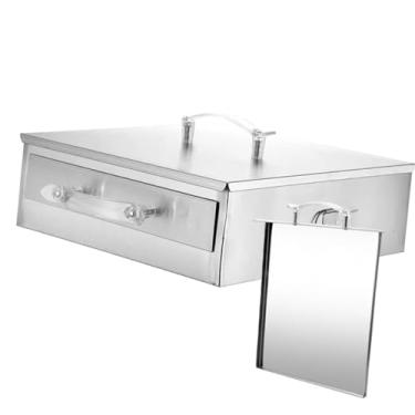 Imagem de YWJLQH Máquina de Rolo de Arroz Gaveta Máquina de Cozimento a Vapor Rolo de Macarrão de Arroz Cozido no Vapor para Cozinha, 2x Bandejas, 28x26x9cm