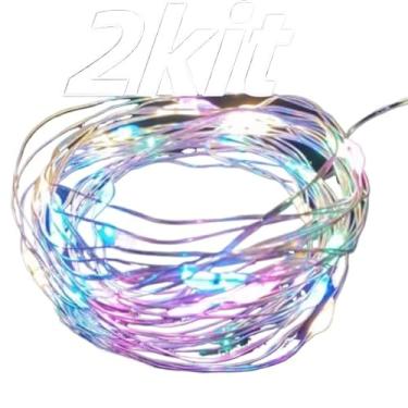 Imagem de Fio de Fada LED Colorido 2m a Bateria – Luz Decorativa para Natal, Festa, Quarto e Casamento(Colorido-5 Pcs)