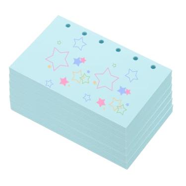 Imagem de PATIKIL Papel colorido de folhas soltas, 12,7 cm x 8,1 cm (A7), 300 folhas, 6 furos, 150 g/m², refil de papel para fichário em branco, suprimentos de papel para escritório, anotações, planejador